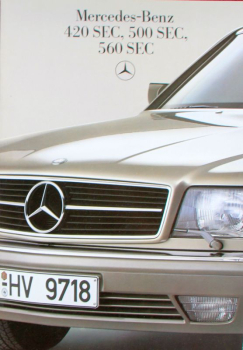 Mercedes-Benz 420 SEC - 560 SEC Modelprogram 1986 Carbrochure (10218)